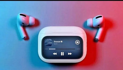 Smart Touchscreen Bluetooth Earbuds with LCD Display 360° Surround Sound 11mm Driver Noise Optimization Premium Audio Quality